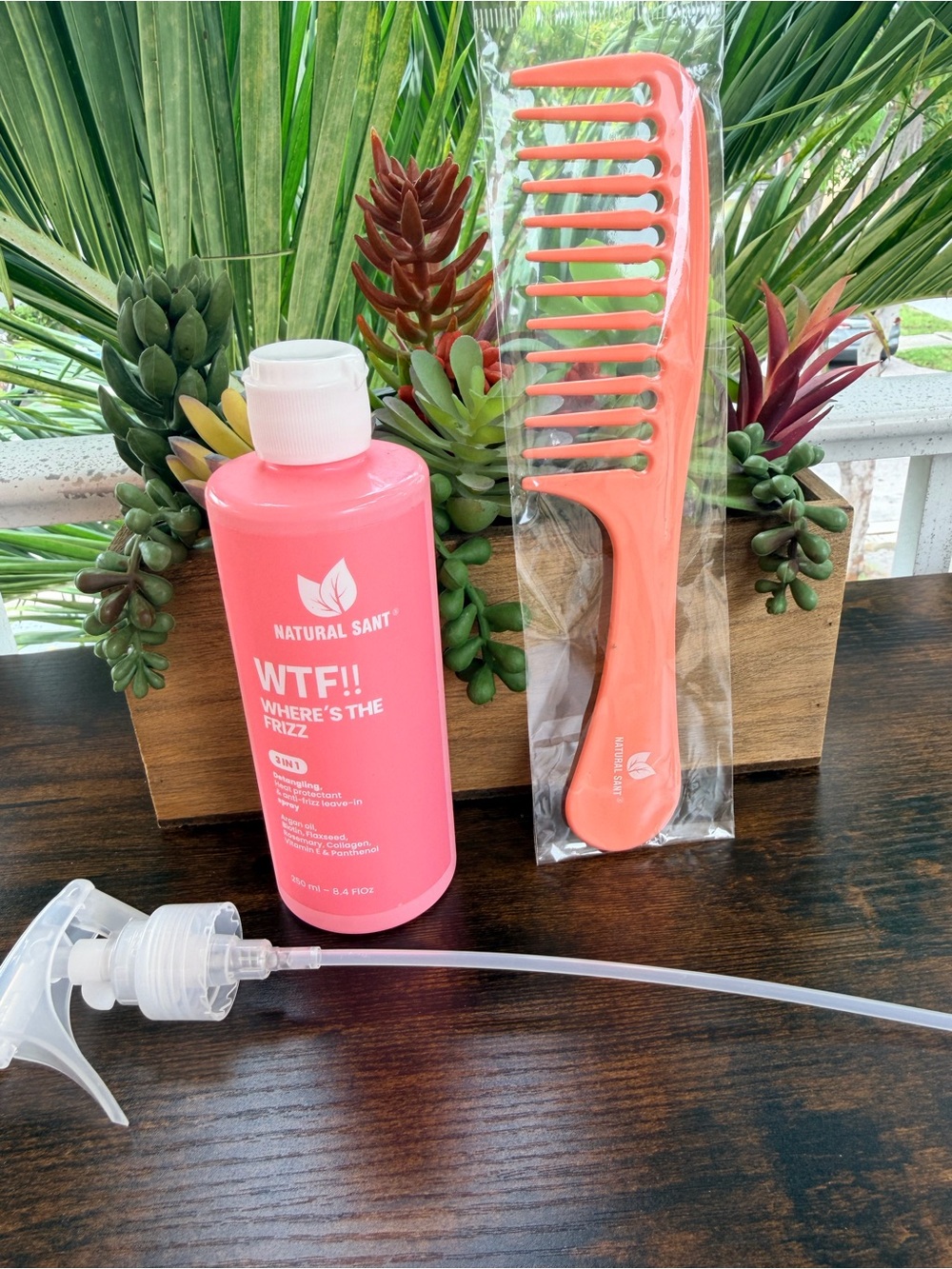 NaturalSant WTF!! 3-in-1 Detangling & Heat Protectant Spray